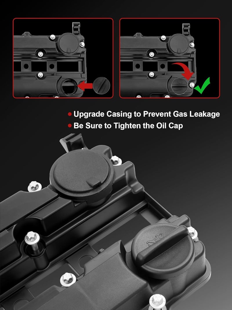 PYHAUTO Engine Valve Cover L4 1.4L with Oil Filler Cap and Gasket and Bolts Compatible with 2013-2021 Encore,2011-2015 Cruze,2012-2020 Sonic,2015-2021 Trax,2011-2015 Volt Replace 264-968 25198874 - Image 3